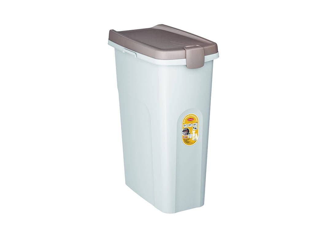 ZOLUX Futterbehälter für Hunde 40 l – Weiß/Hellbraun
Maße: 45 x 27 x 61 cm