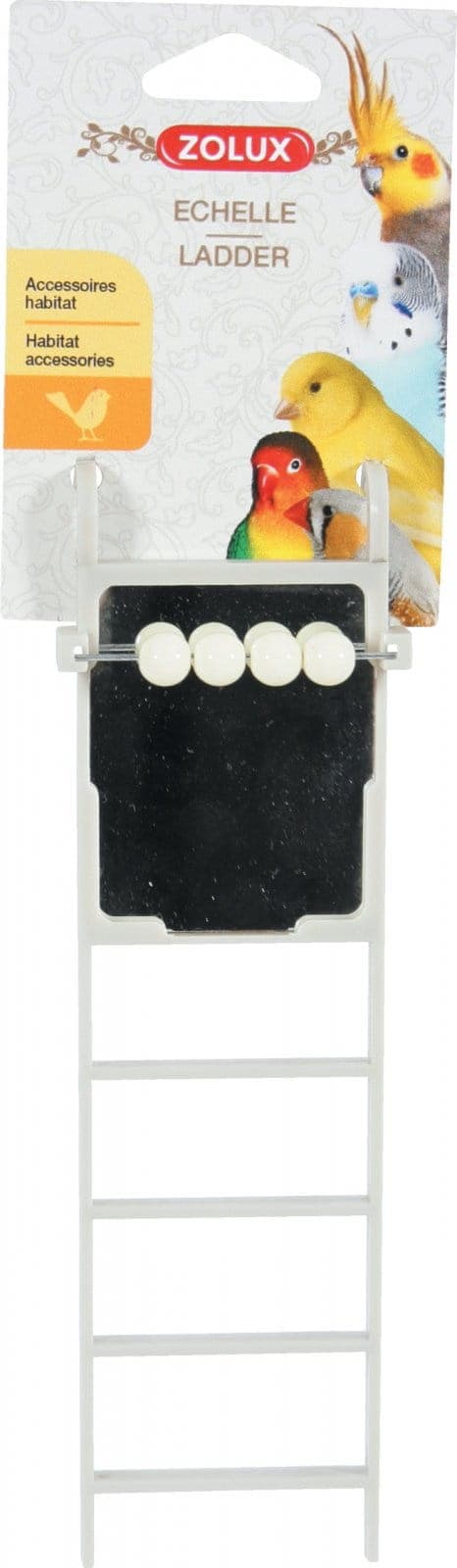 ZOLUX Vogelleiter aus Kunststoff mit Spiegel, verschiedene Farben