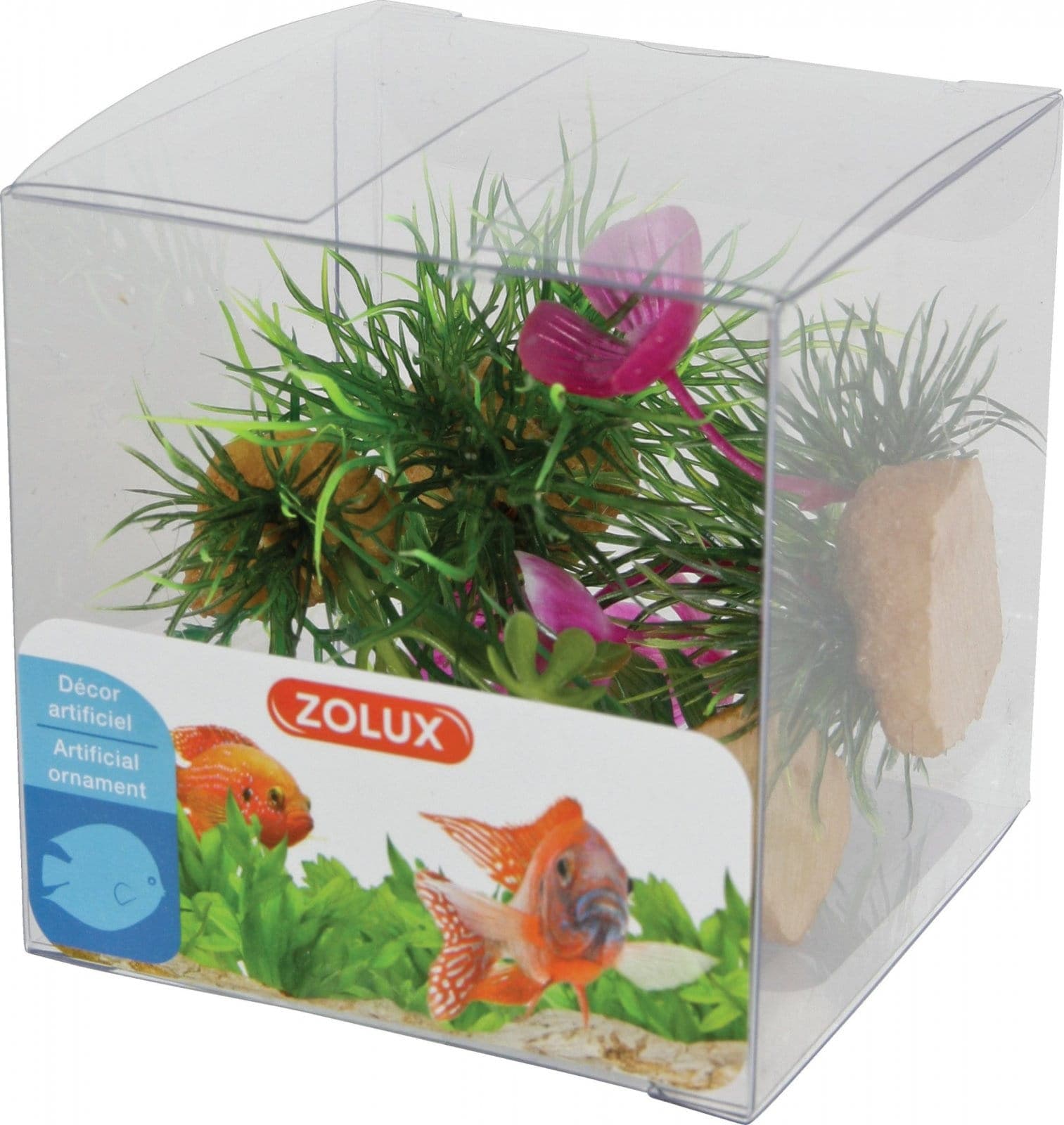 ZOLUX Aquariumsdekoration – Pflanzen-Mix x 4 Stück, Set 1