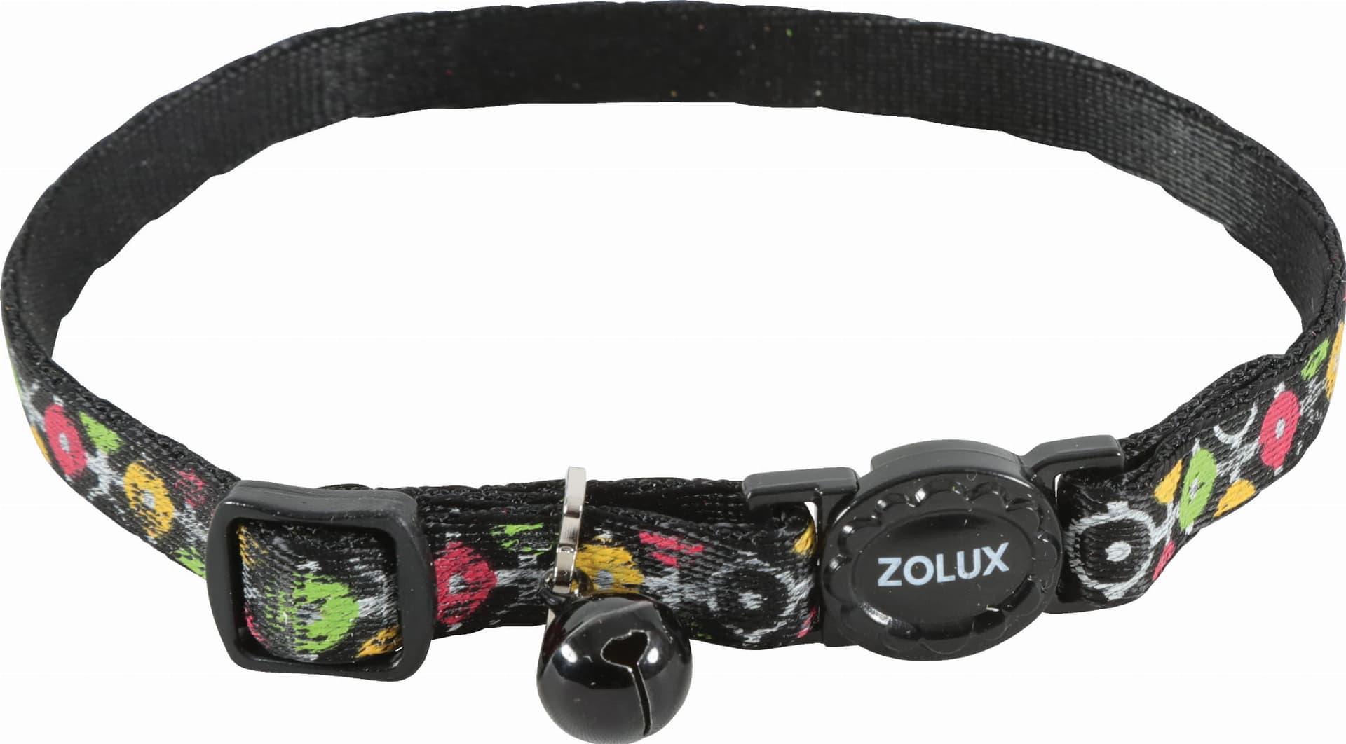 ZOLUX Verstellbares Nylon-Halsband für Katzen ARROW, Farbe Schwarz