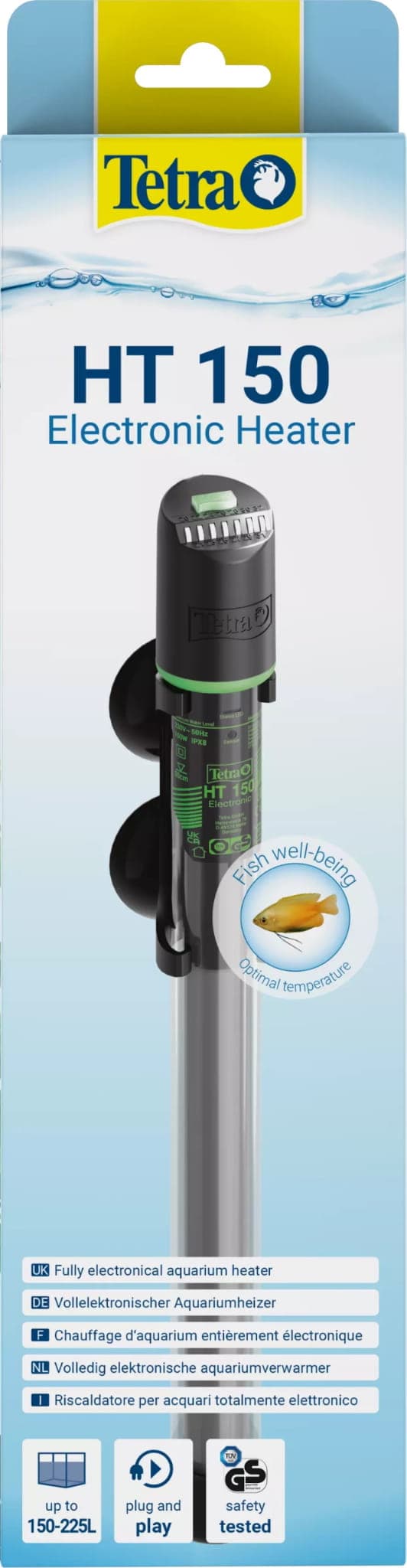 TETRA HT Aquarium-Heizstab HT 150 – Heizstab 150 W mit Temperaturregelung 19–31 °C für Aquarien 150–225 l