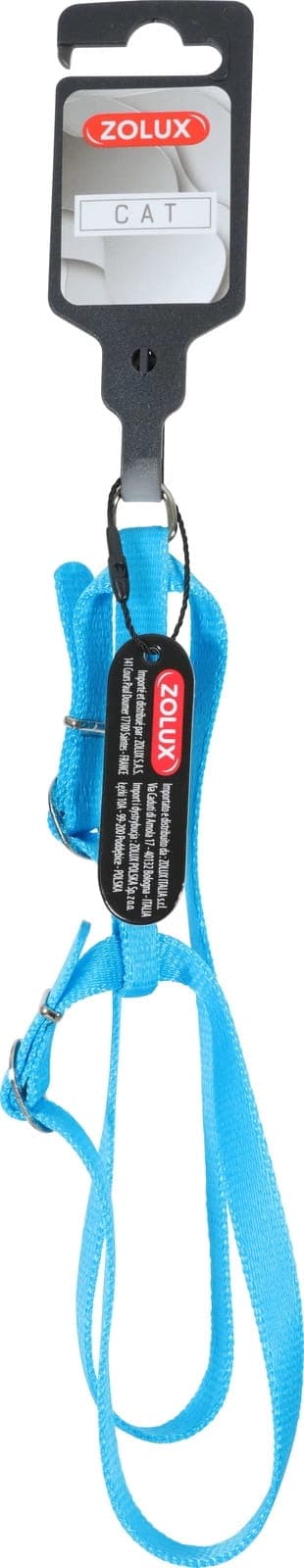 ZOLUX Katzengeschirr aus Nylon 10 mm, Farbe: Türkis