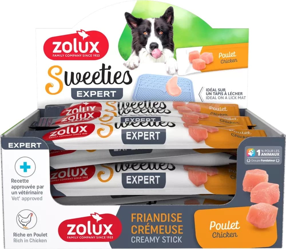 ZOLUX Cremiger Snack für Hunde SWEETIES mit Huhn 14 g