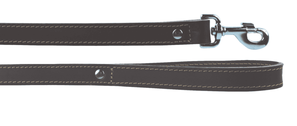 ZOLUX Verstärkte Hundeleine aus Doppel-Leder, 1 m / 25 mm, braun