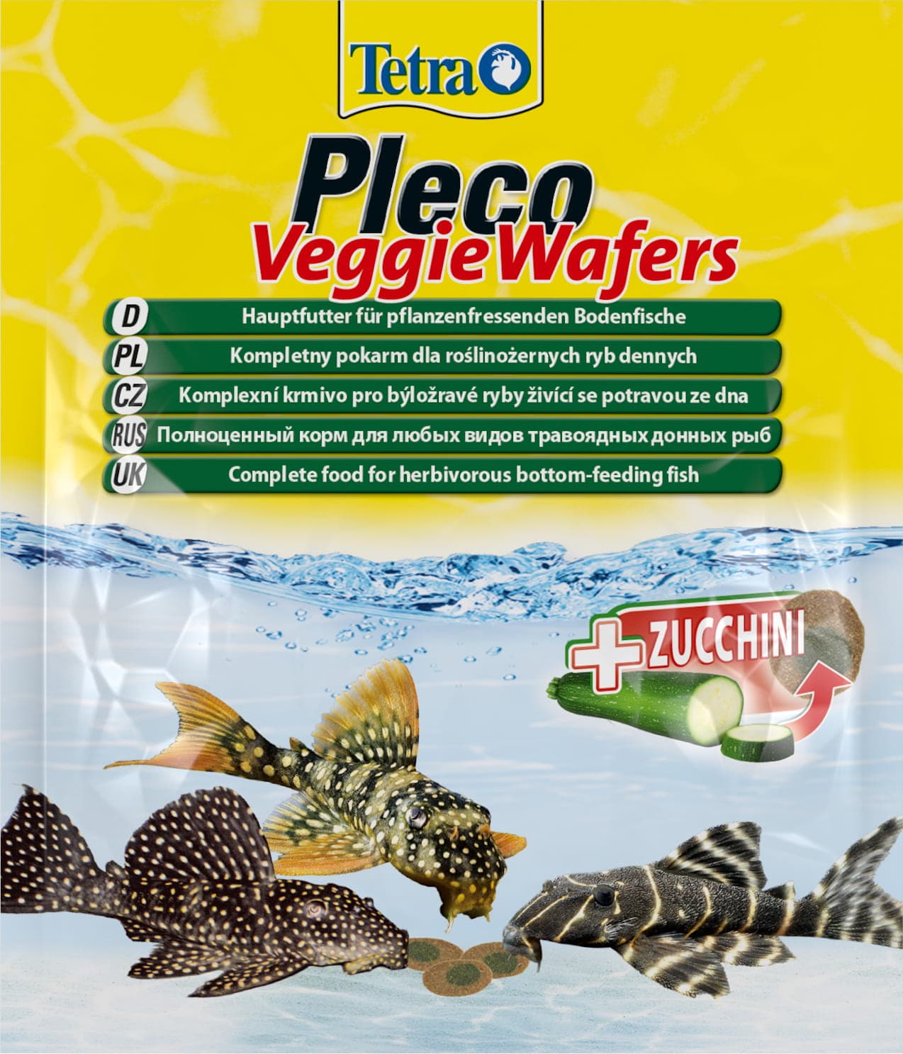 TETRA Pleco Veggie Wafers 15 g Beutel – Pflanzenfutter für Bodenfische