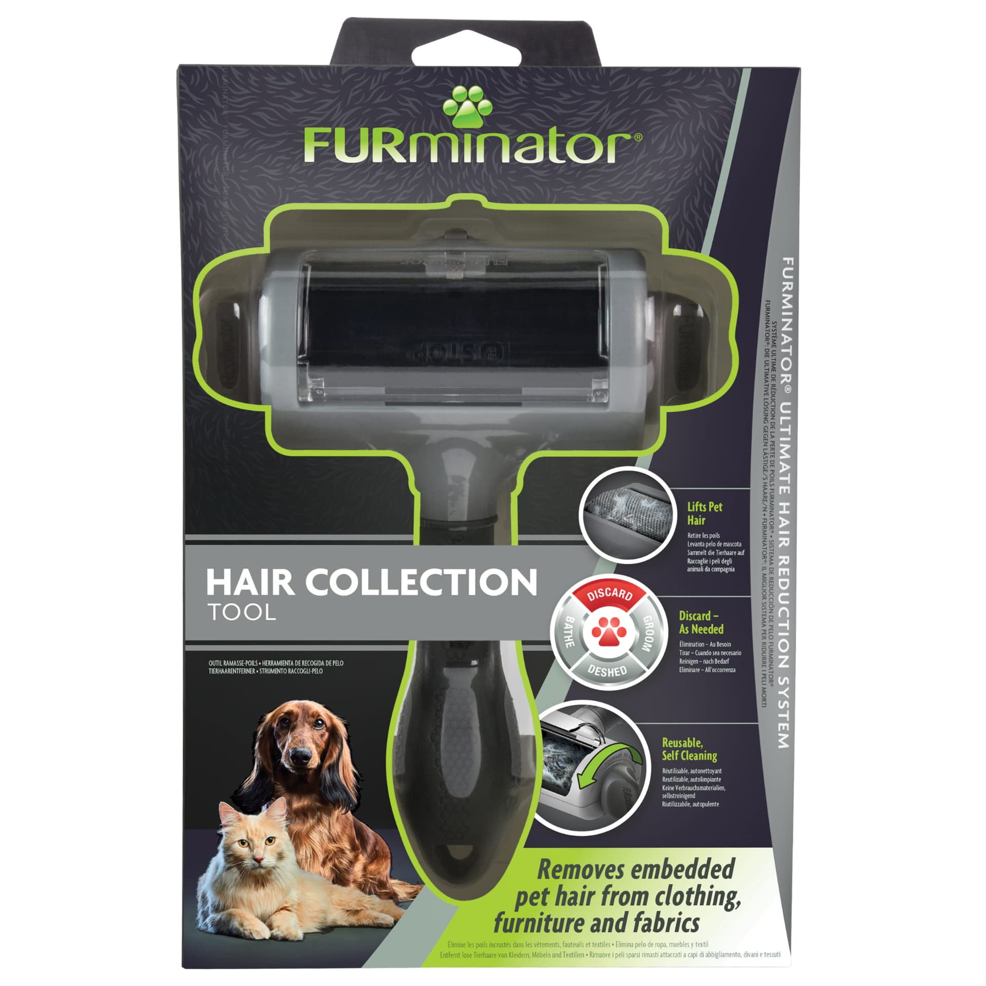 FURMINATOR Fusselrolle mit Auffangbehälter zur Haarentfernung