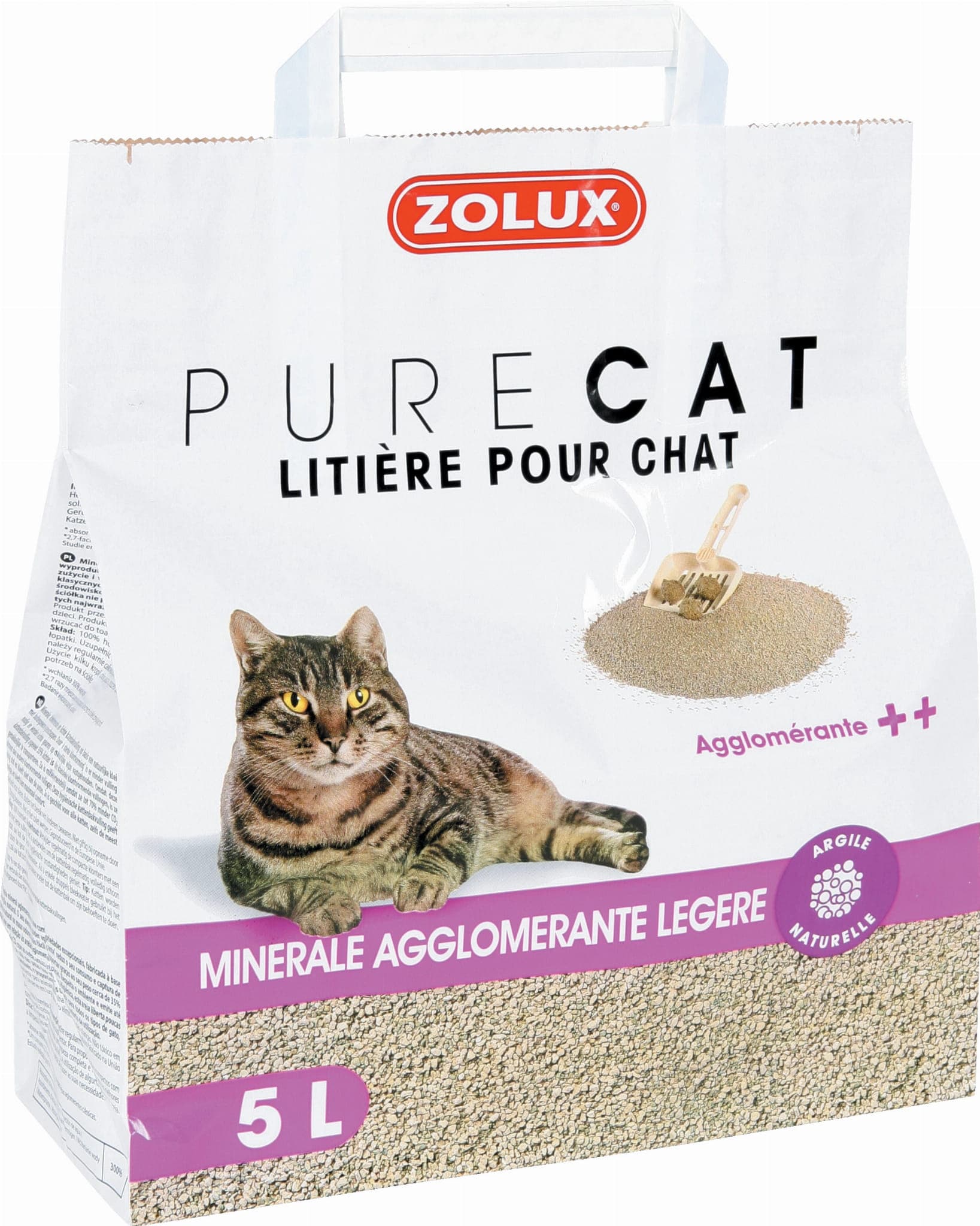 ZOLUX PURECAT Klumpstreu für Katzen Natur 5 l