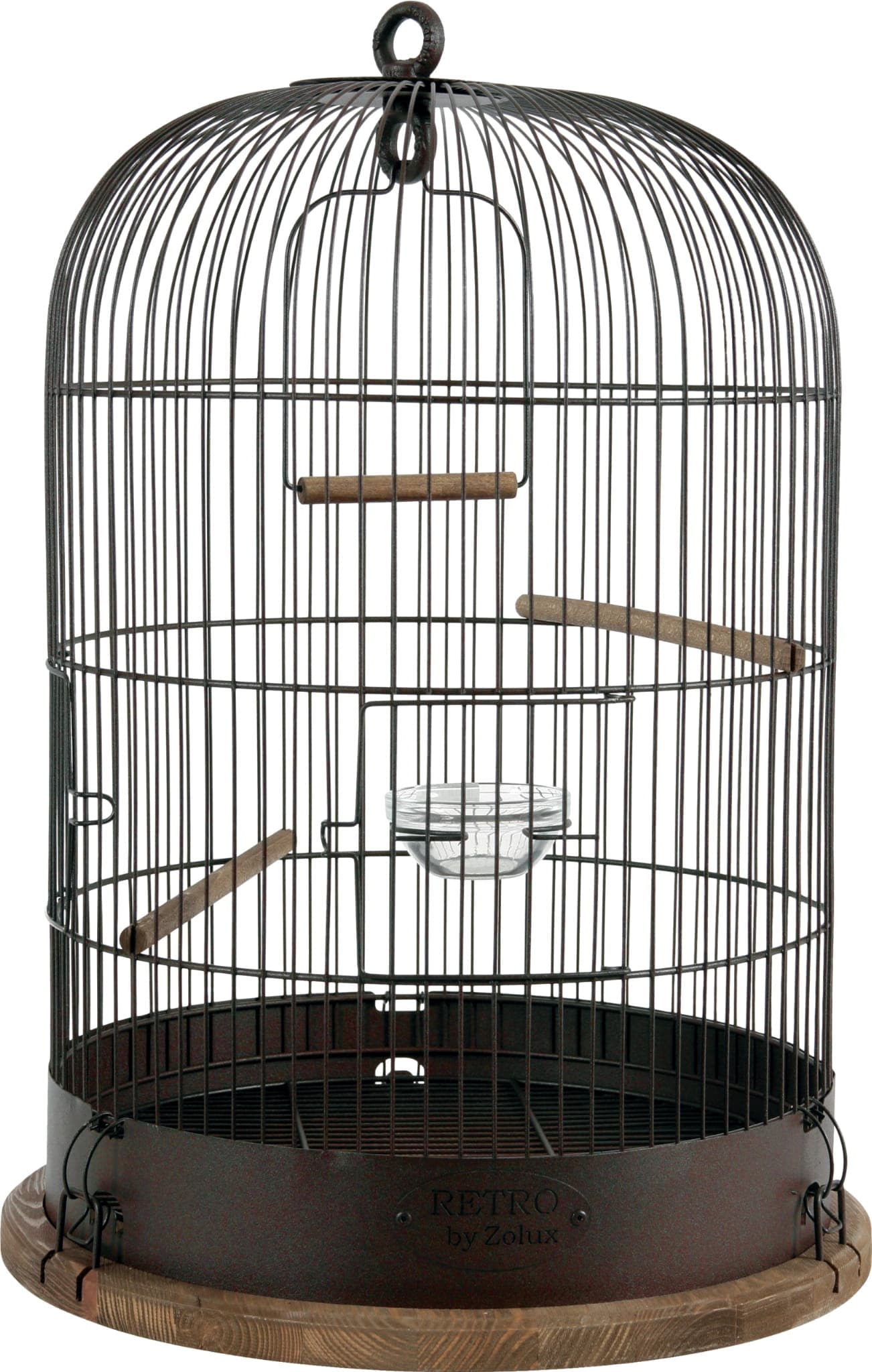 ZOLUX Vogelkäfig Retro Lisette Ø 35 – Farbe Dunkelbraun