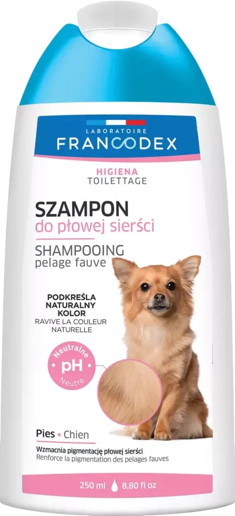 FRANCODEX PL Shampoo für Hunde mit fawn- und braunfarbenem Fell, 250 ml