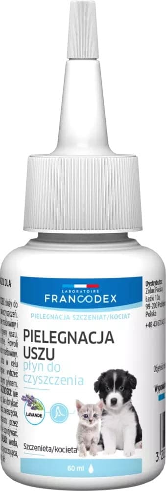 FRANCODEX PL Ohrenreiniger für Kätzchen und Welpen, 60 ml