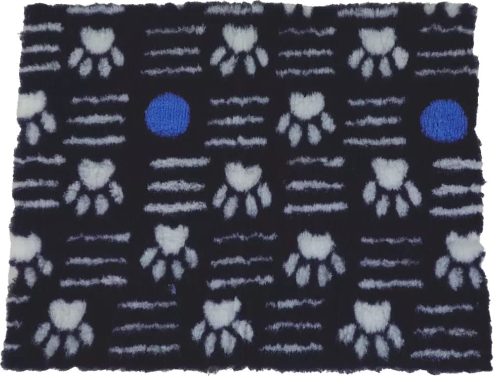 ZOLUX Isolierendes Dry-Bed-Hundebett mit Pfotenmuster 75 x 95 cm – Farbe Marineblau