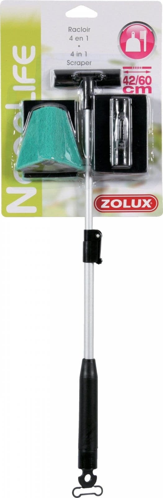ZOLUX Teleskopischer Aquarien-Schaber 4in1