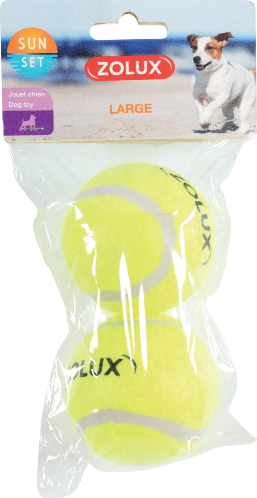 Zolux Hundespielzeug – Ball für Wurfgerät Größe L, 5,8 cm, SUNSET