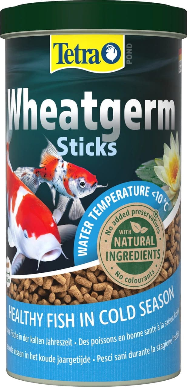 TETRA Pond Wheatgerm Sticks 1 L – Teichfischfutter für Fische im Gartenteich