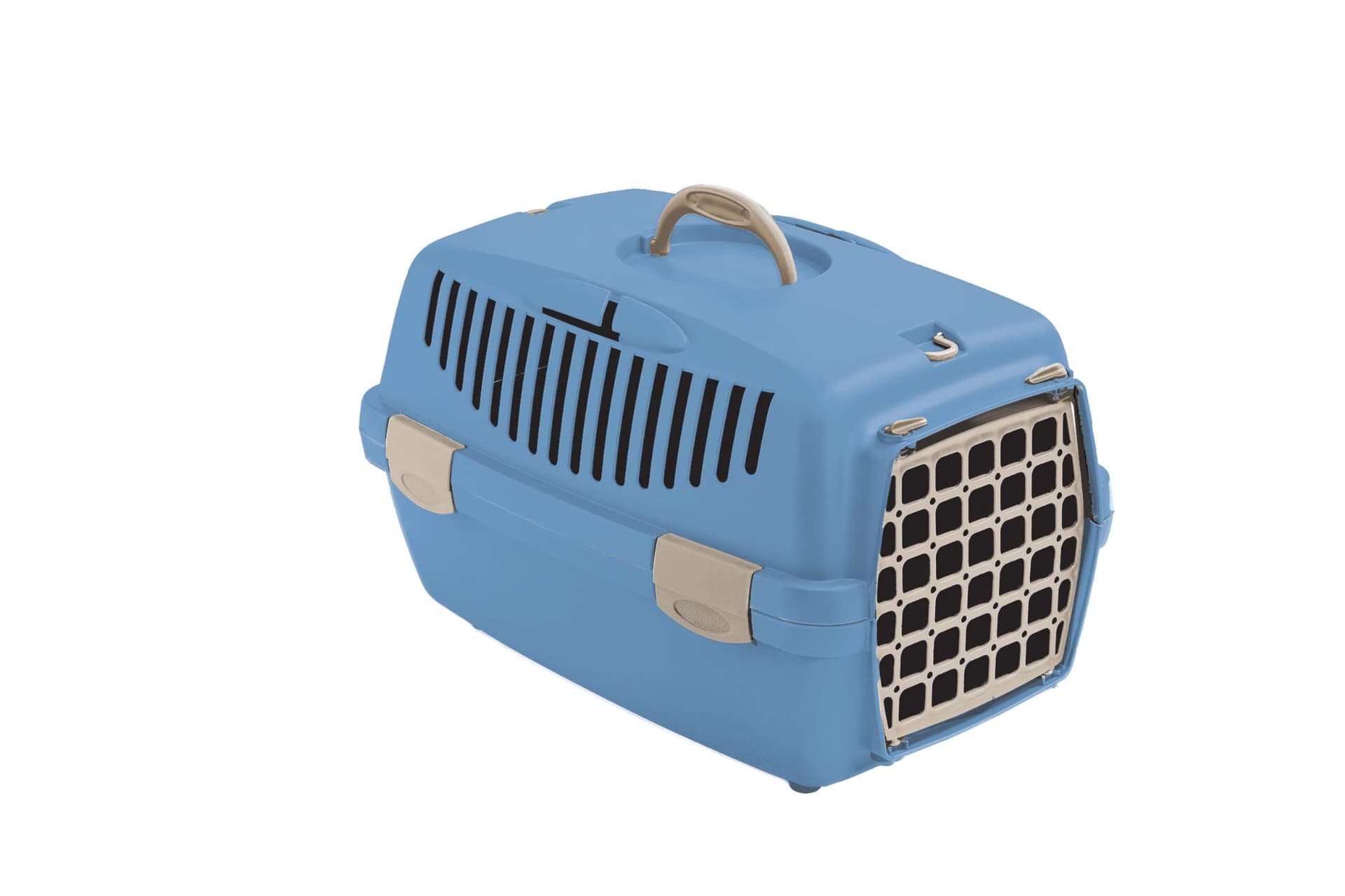 ZOLUX Transportbox für Hunde und Katzen GULLIVER 1 mit Kunststofftür, Farbe Blau
