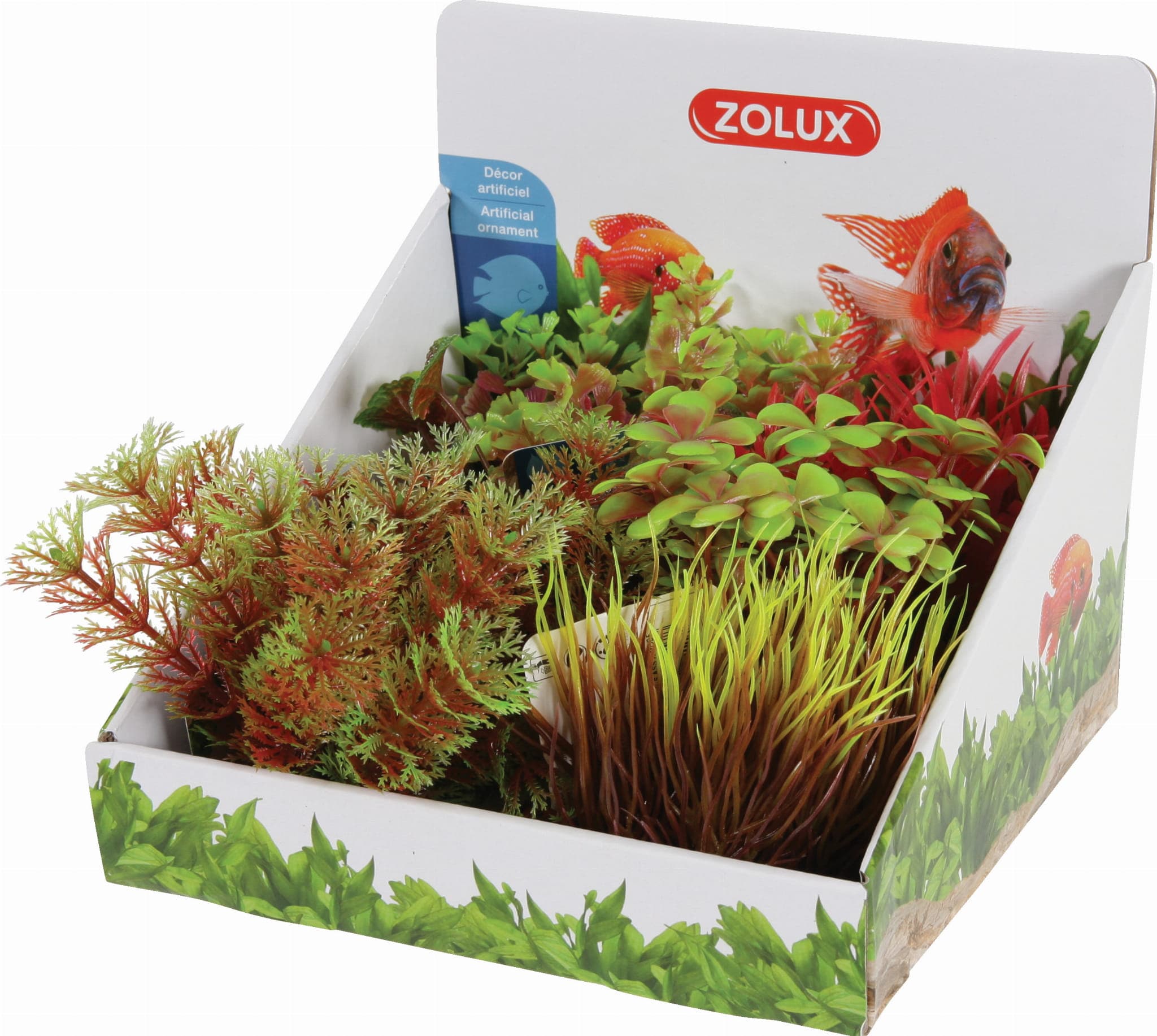 ZOLUX Aquariumsdekoration – Pflanzenset Größe S, 6 Stück – Set A