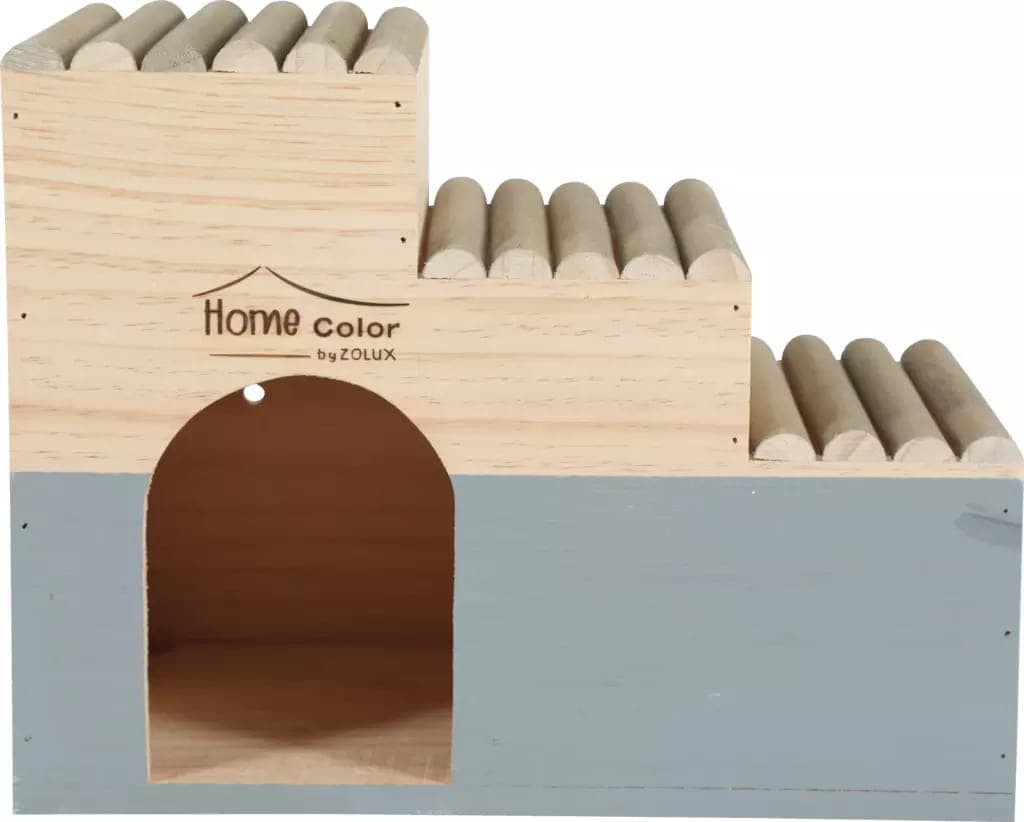 ZOLUX Holzhaus für ein Nagetier aus Bohlen Home Color L 235x300x180 mm