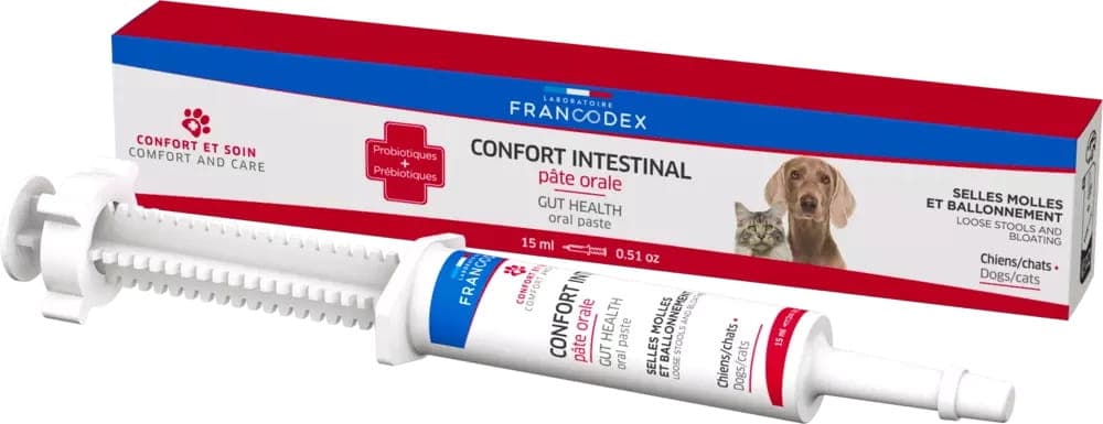 FRANCODEX Darmschutz Paste zum Einnehmen in einer Spritze für Hunde und Katzen 15 ml