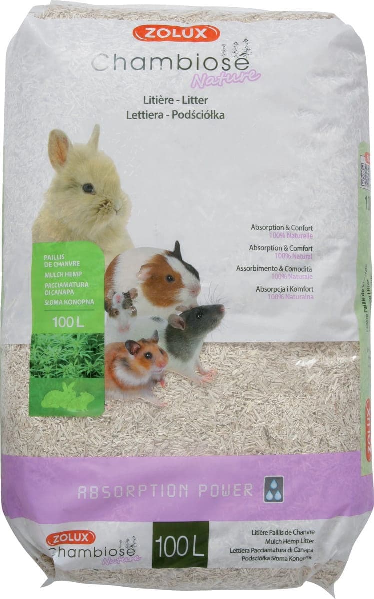 ZOLUX Einstreu für Kaninchen und Nagetiere Chambiose Nature 100 l