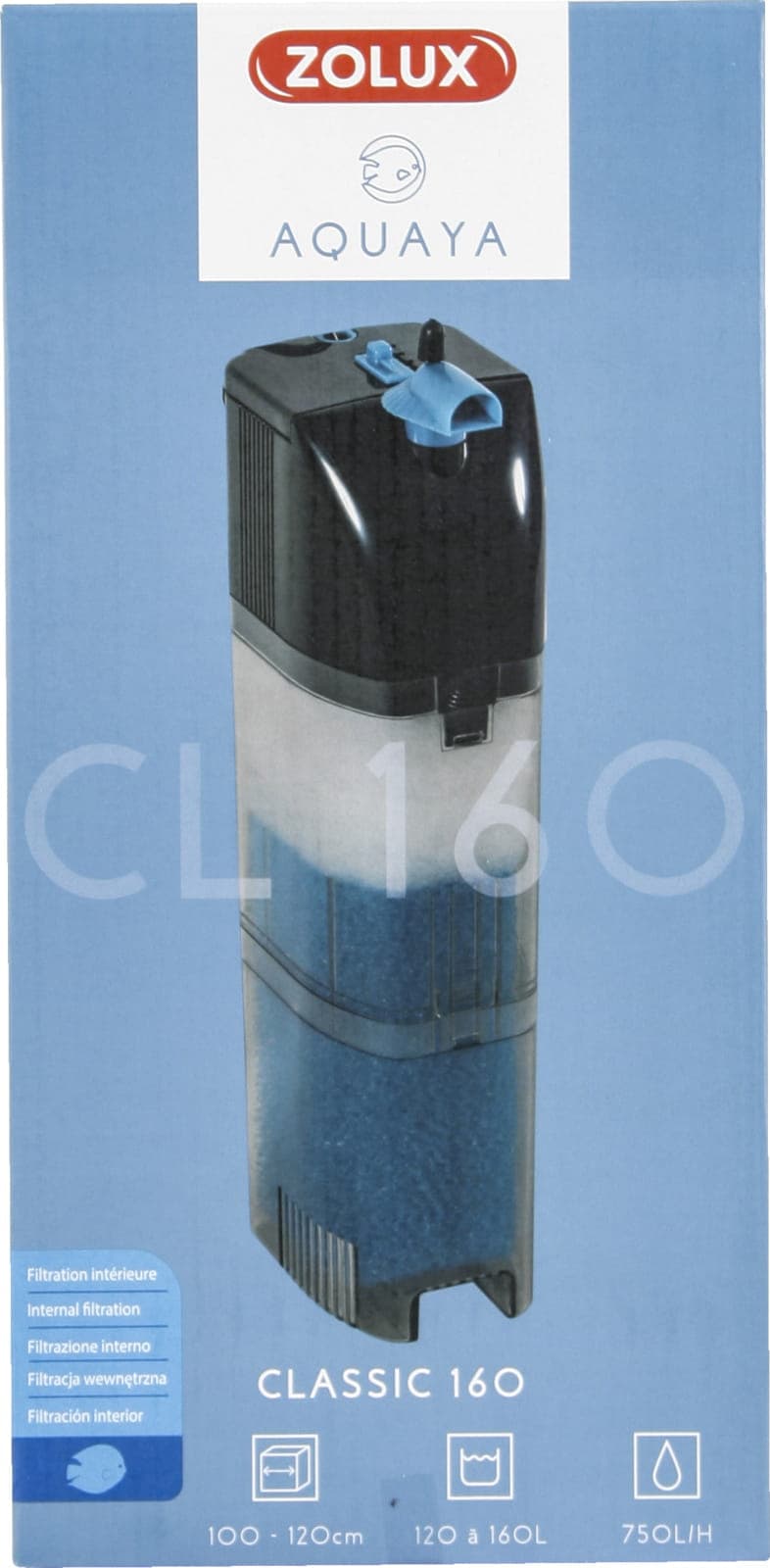 ZOLUX Innenfilter für Aquarien AQUAYA Classic 160