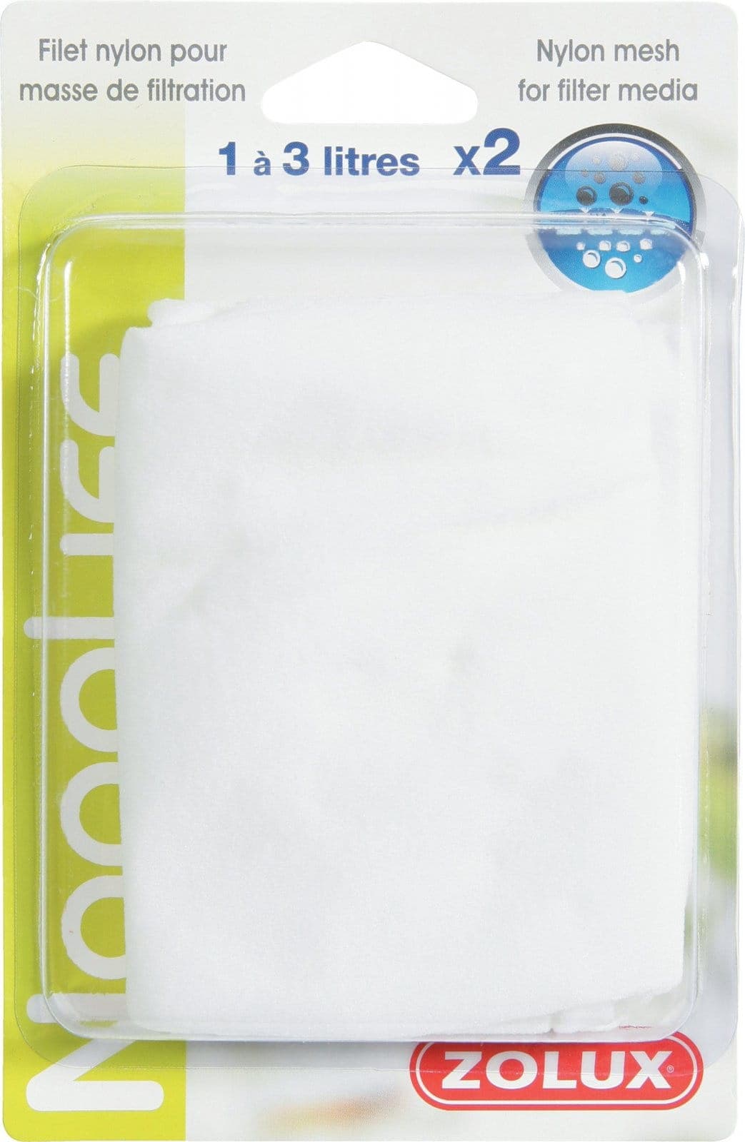 ZOLUX Filterbeutel für Filtermasse für Aquariumfilter 1 - 3 l 2 Stück