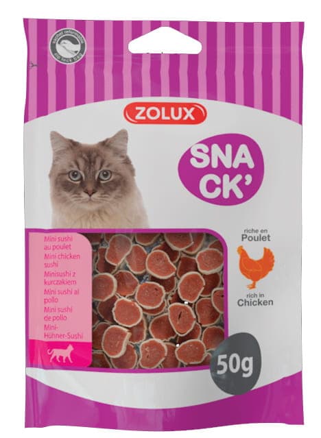 ZOLUX Katzensnack – Mini-Sushi mit Huhn 50 g