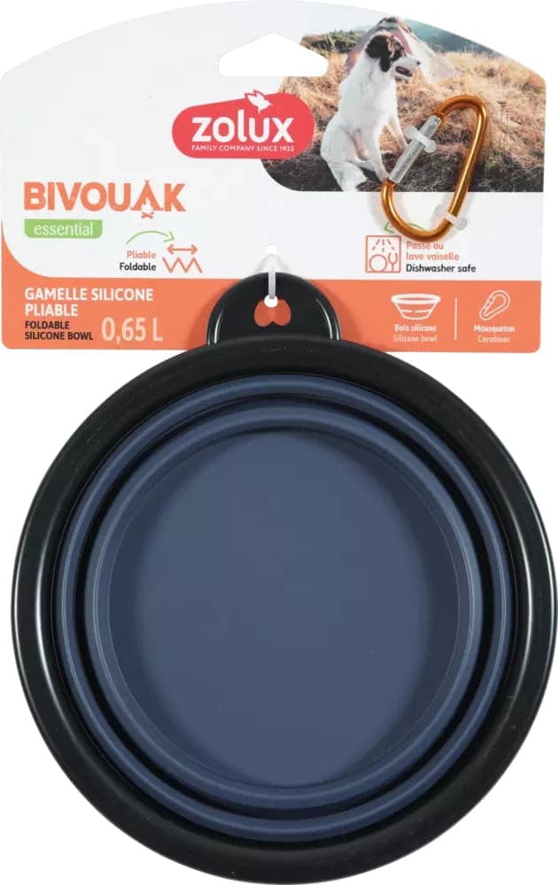 ZOLUX Faltbarer Hundenapf BIVOUAK 650ml blau