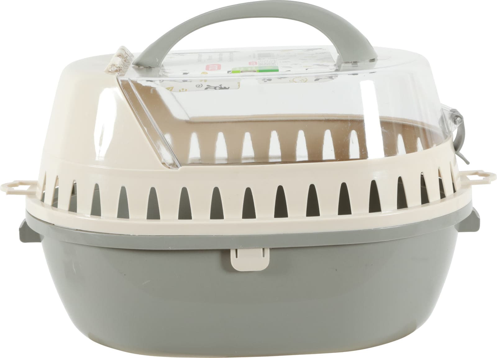 ZOLUX Mittelgroße Transportbox für Nagetiere, Farbe Beige/Grau