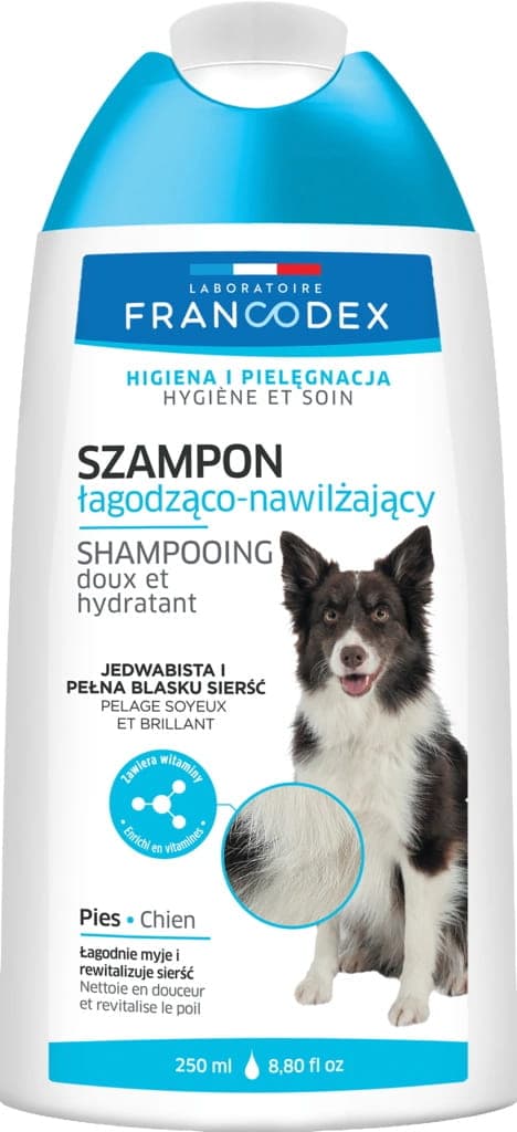 FRANCODEX PL Sanftes, feuchtigkeitsspendendes Hundeshampoo ohne Parabene 250 ml