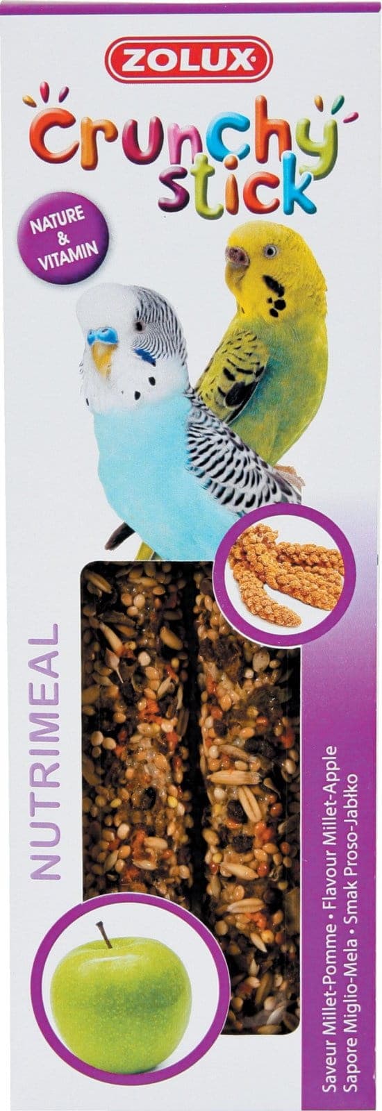 ZOLUX Crunchy Stick kleine Papagei Hirse/Apfel 85 g