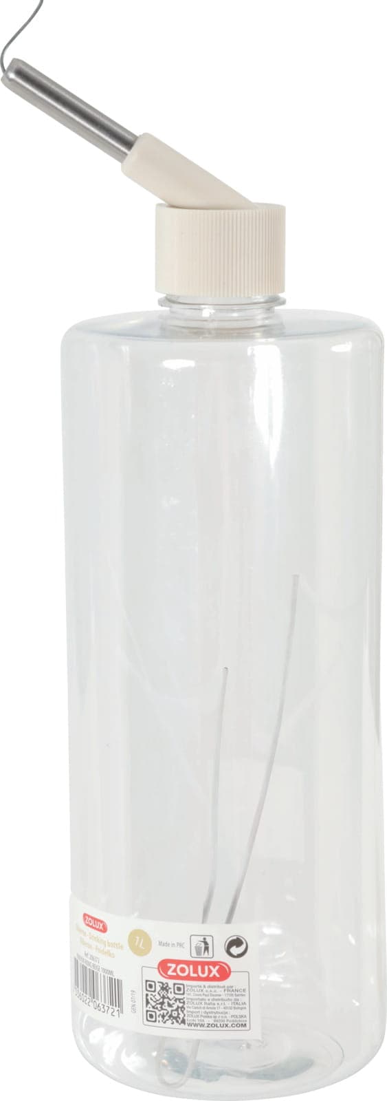 ZOLUX Trinkflasche für Nagetiere, 1000 ml, Farbe: Beige/Grau