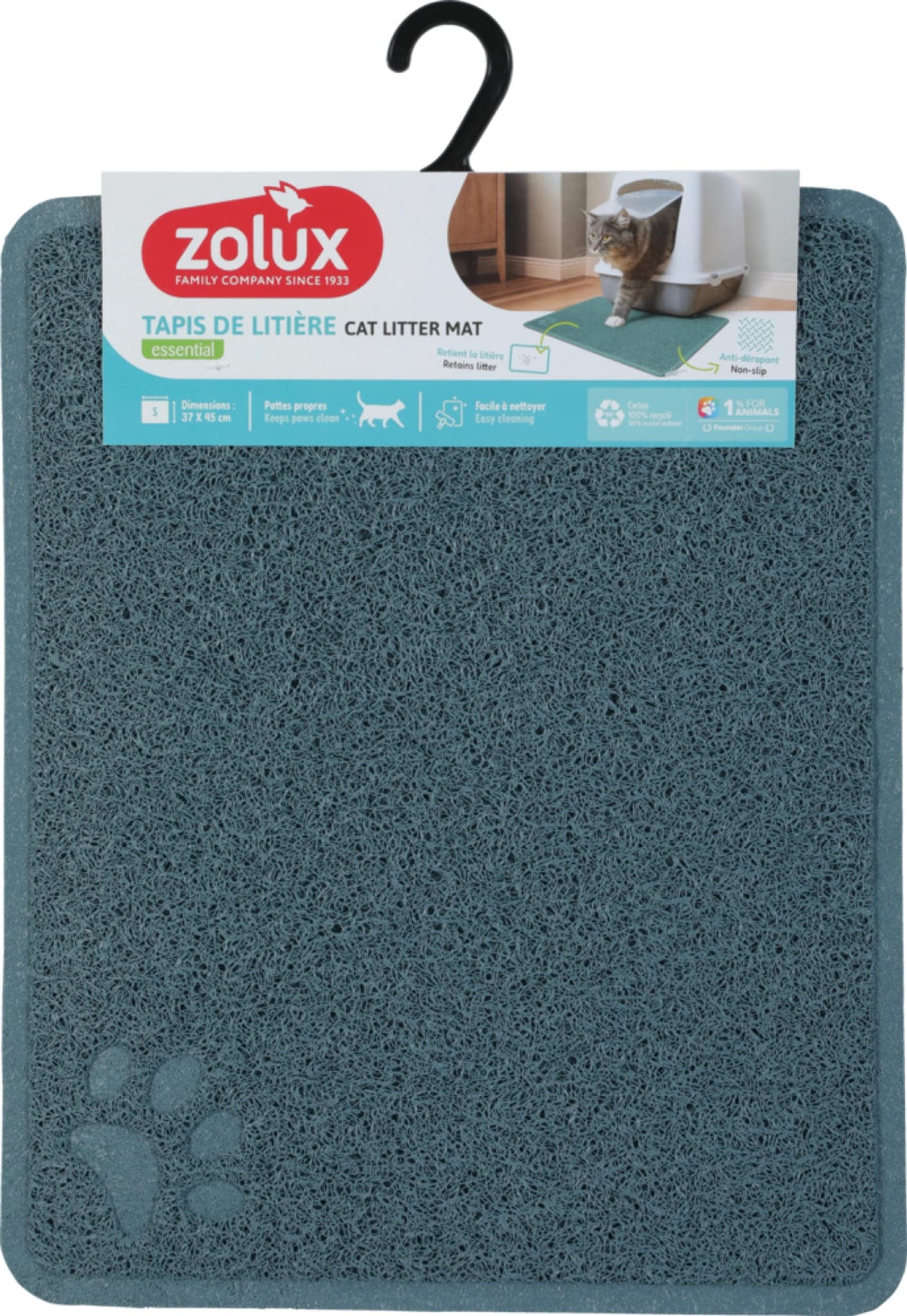 ZOLUX Katzentoiletten-Matte blau 37x45 cm