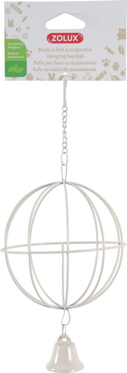 ZOLUX Heuraufe – Metallkugel zum Aufhängen, Ø 10 cm, beige