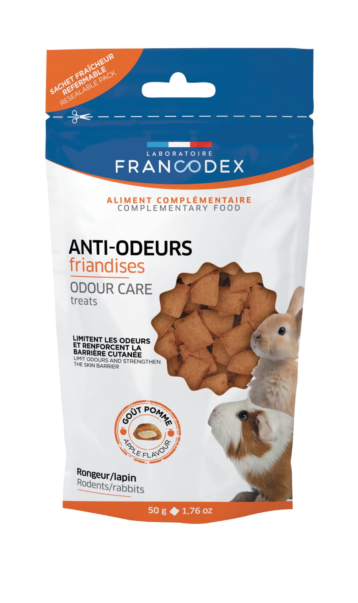 FRANCODEX Leckerli für Nagetiere gegen Fell- und Uringeruch 50 g