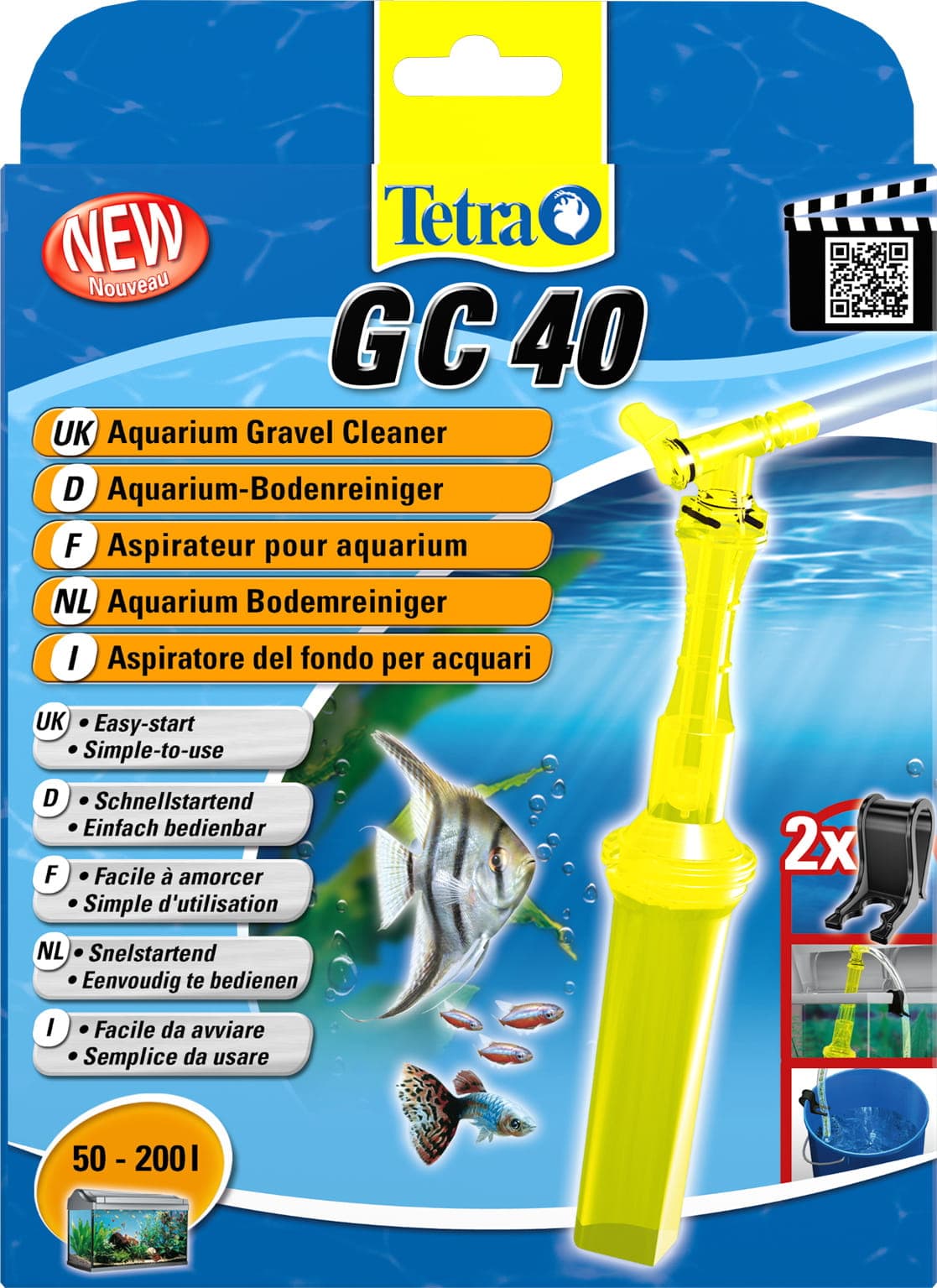 TETRA GC Bodengrundreiniger GC 40 – Kiesreiniger für Aquarien GC 40