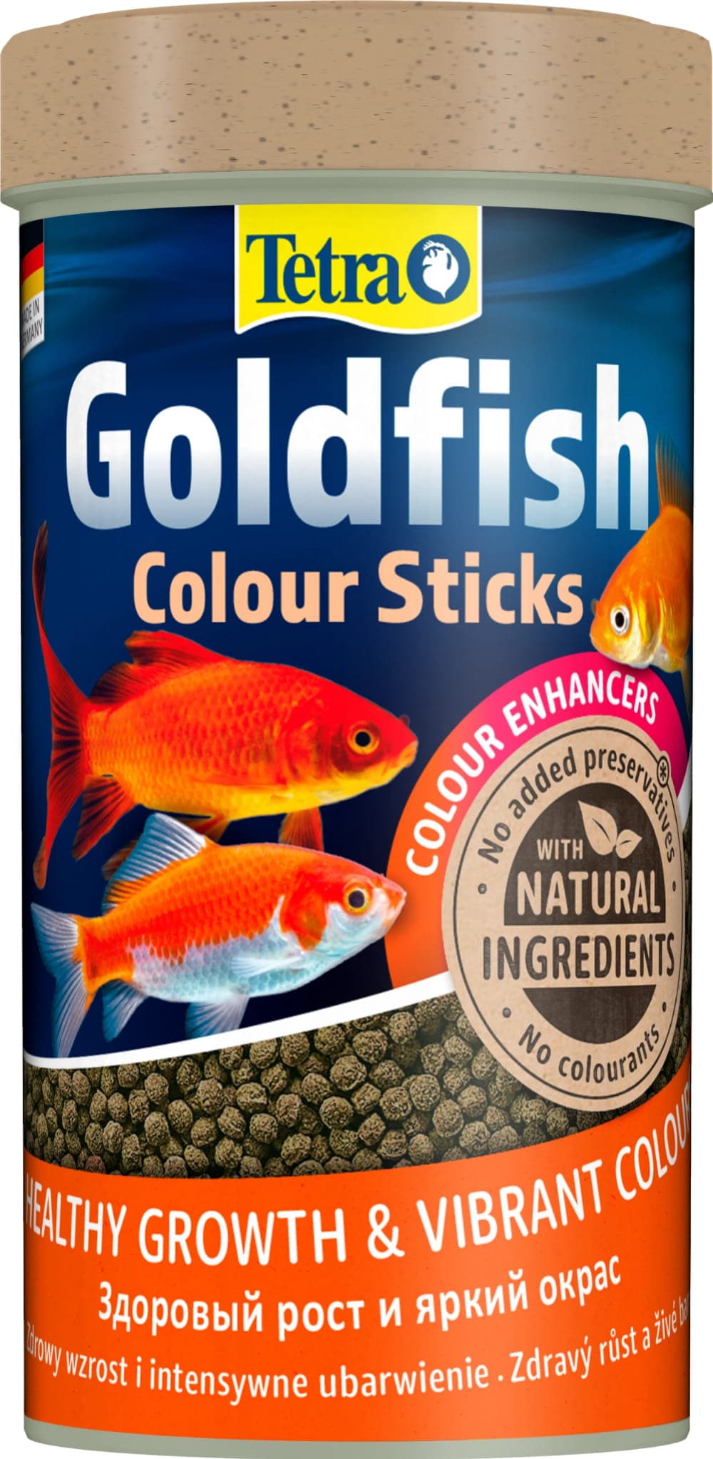 TETRA Goldfish Colour Sticks 250 ml, Sticks-Futter für kälteverträgliche Fische