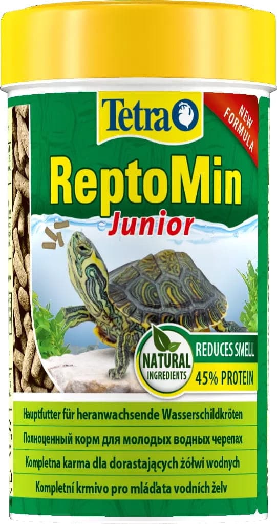 TETRA ReptoMin Junior 100 ml – Futter für heranwachsende Wasserschildkröten.