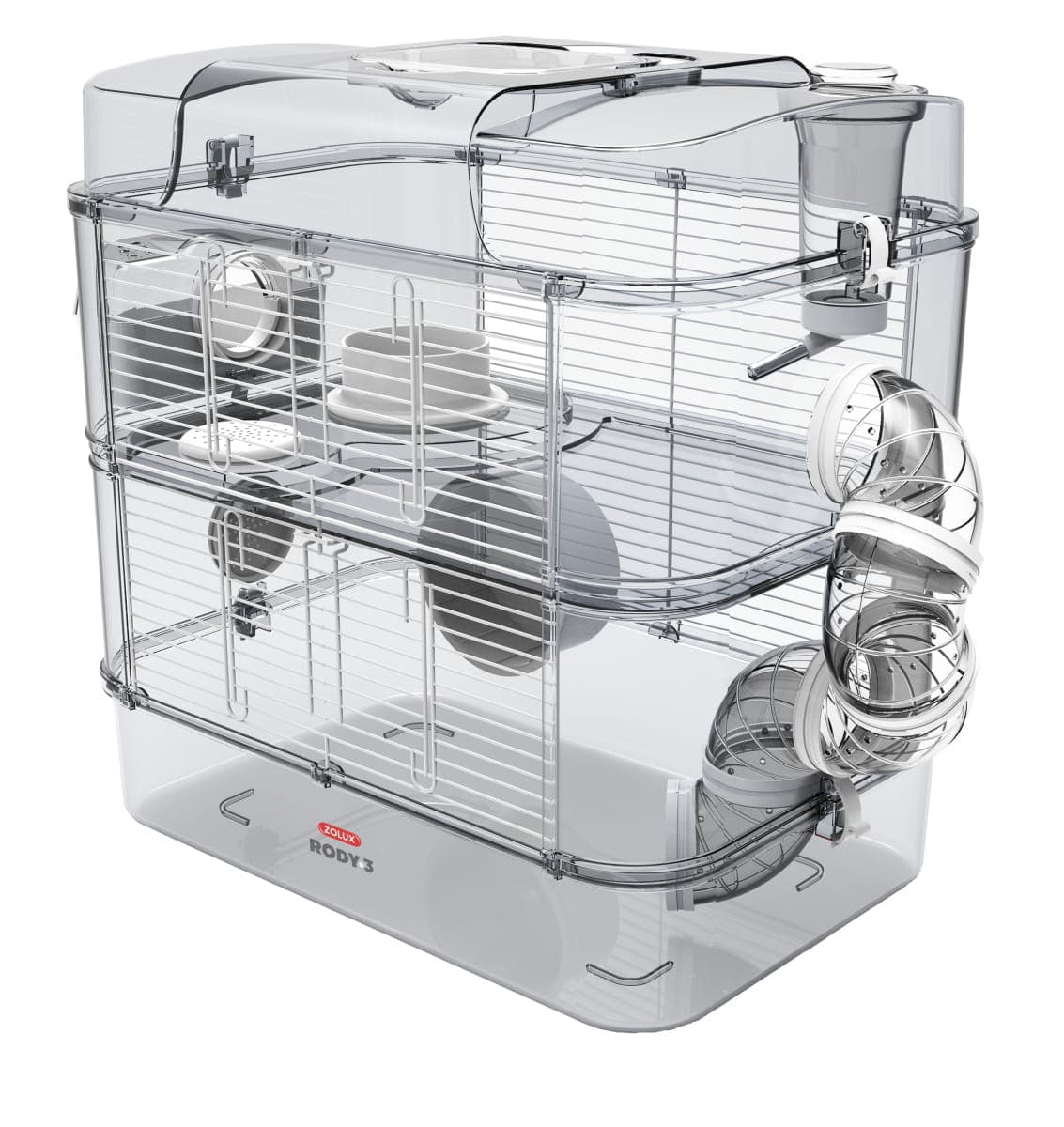 ZOLUX Käfig für Hamster und Mäuse RODY 3 DUO, Farbe Weiß