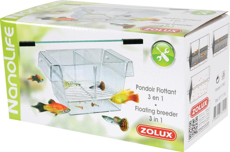 ZOLUX Schwimmender Ablaichkasten 3-in-1 mit Saugnäpfen für Aquarium