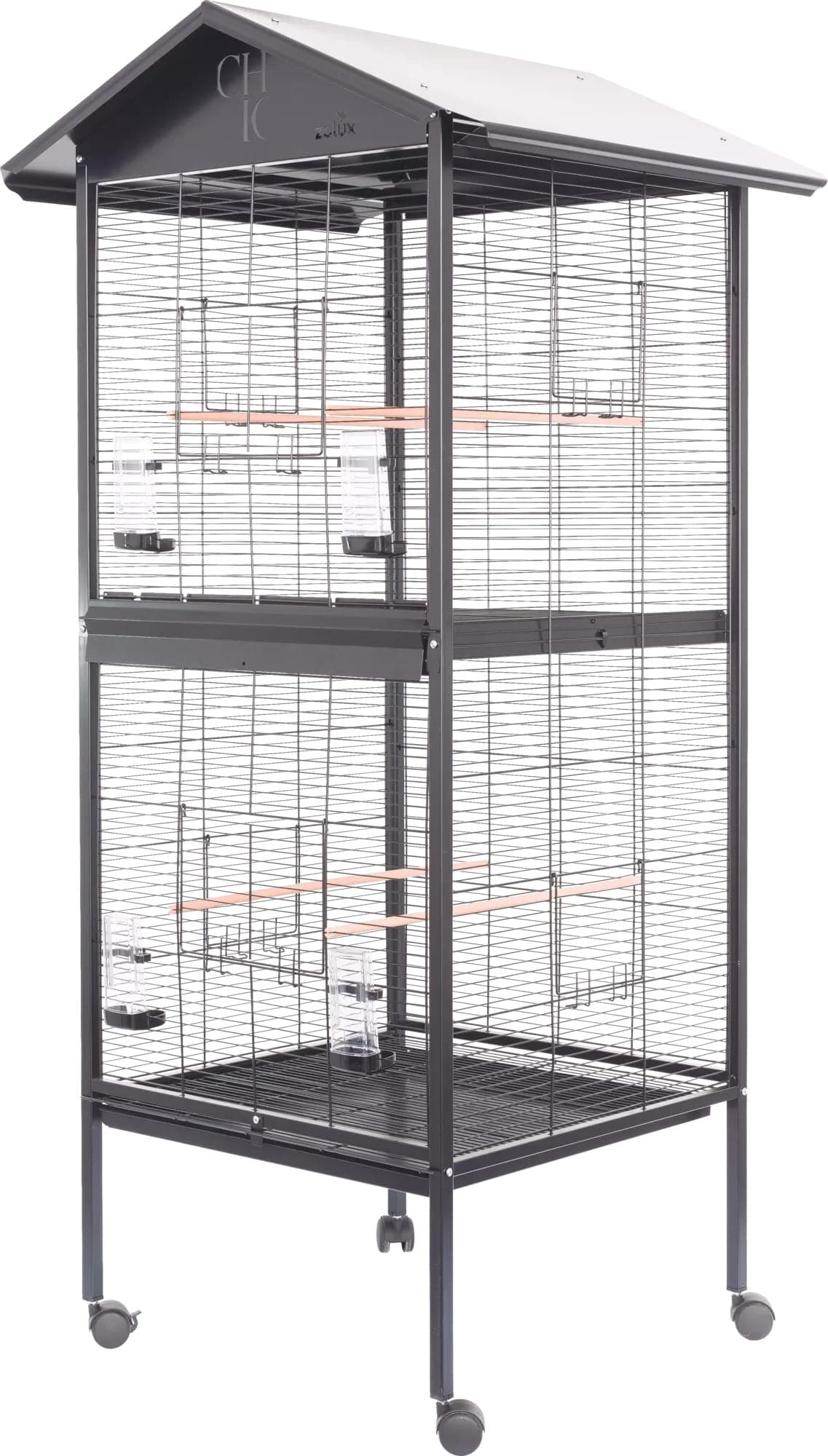 ZOLUX Vogelvoliere CHIC DUO schwarz H165