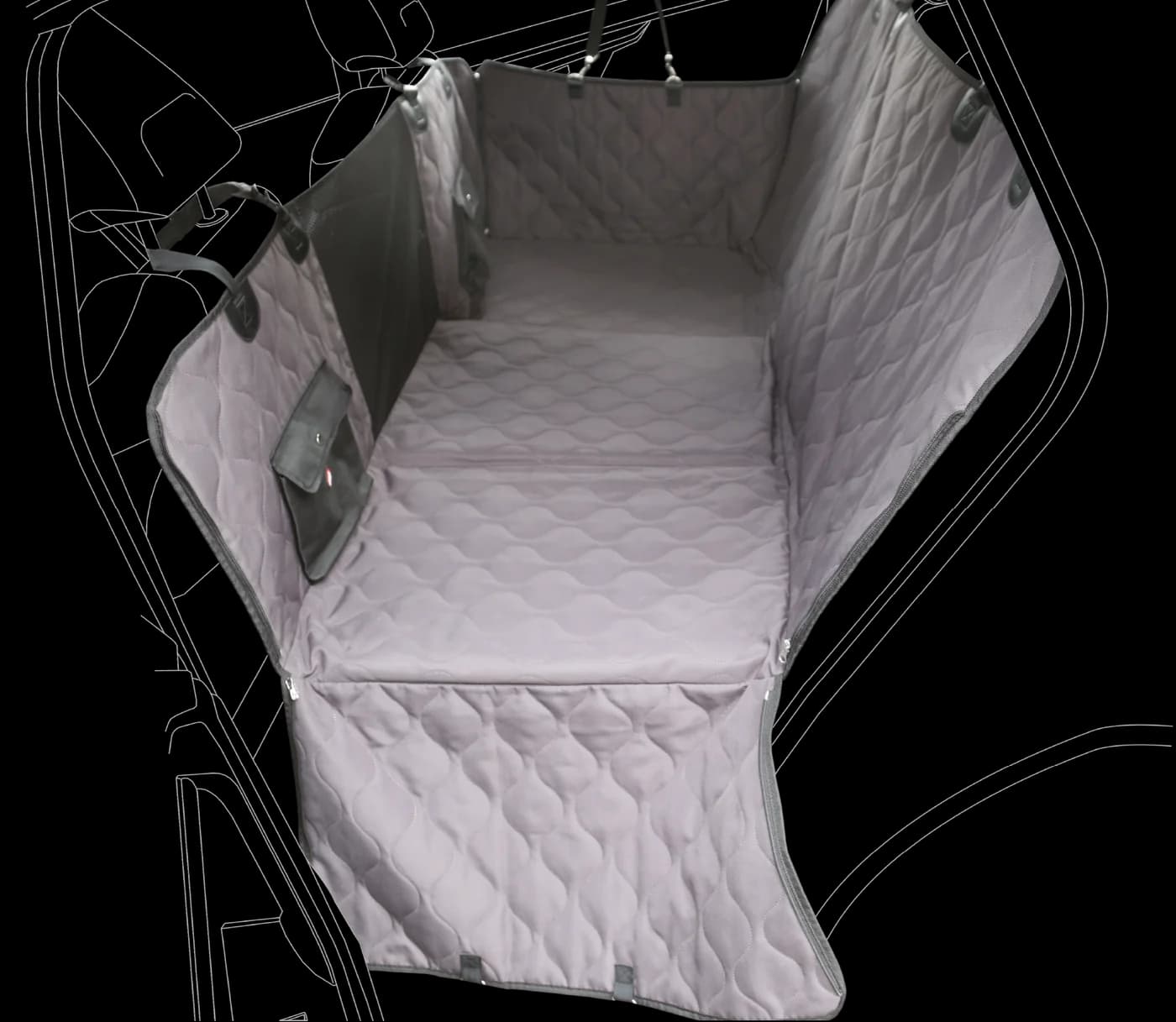 ZOLUX Schutzbezug für die Rücksitze im Auto NOMAD mit hartem Boden