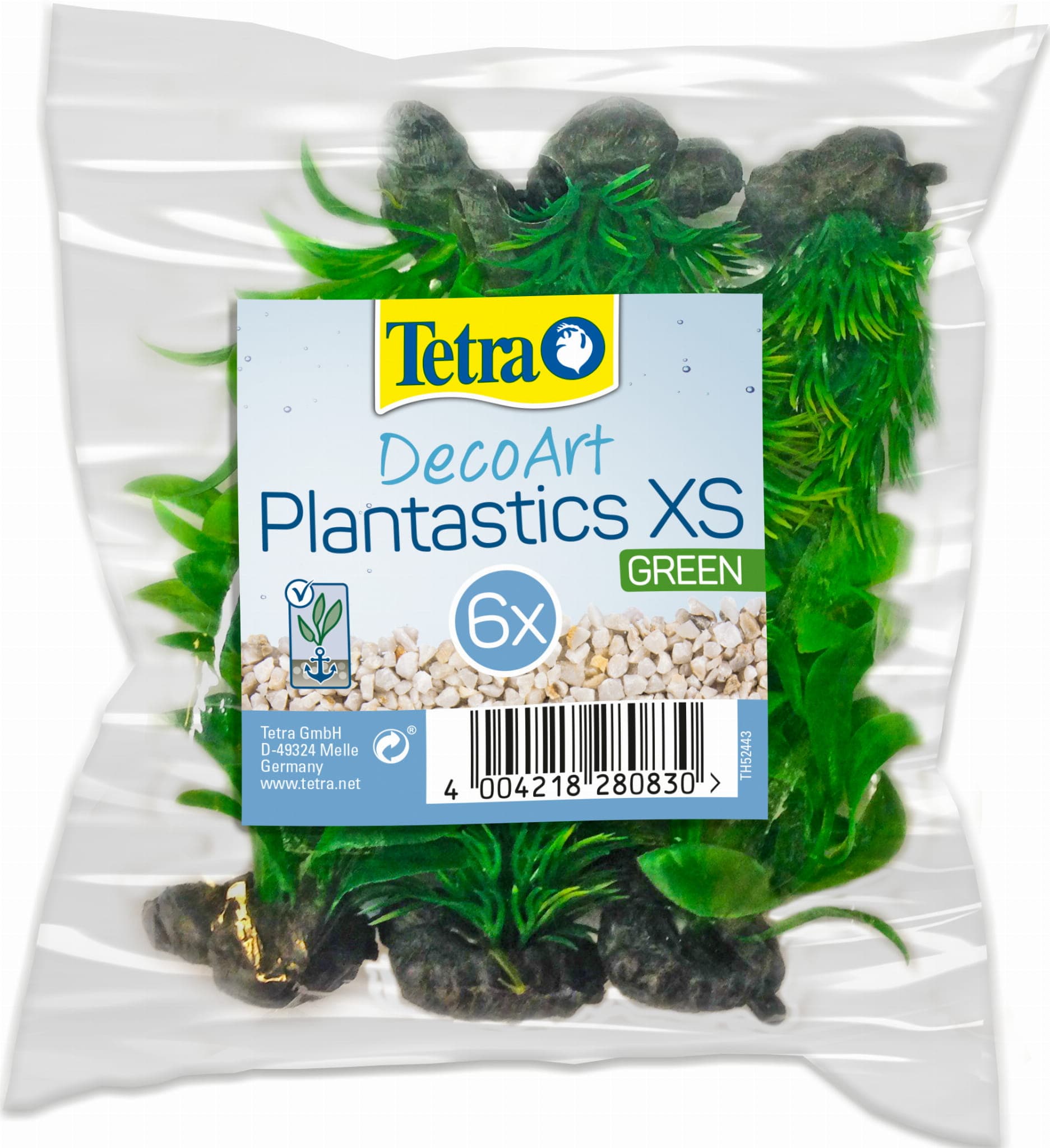 TETRA DecoArt Plantastic XS Green 6 Stk., künstliche Aquarienpflanzen