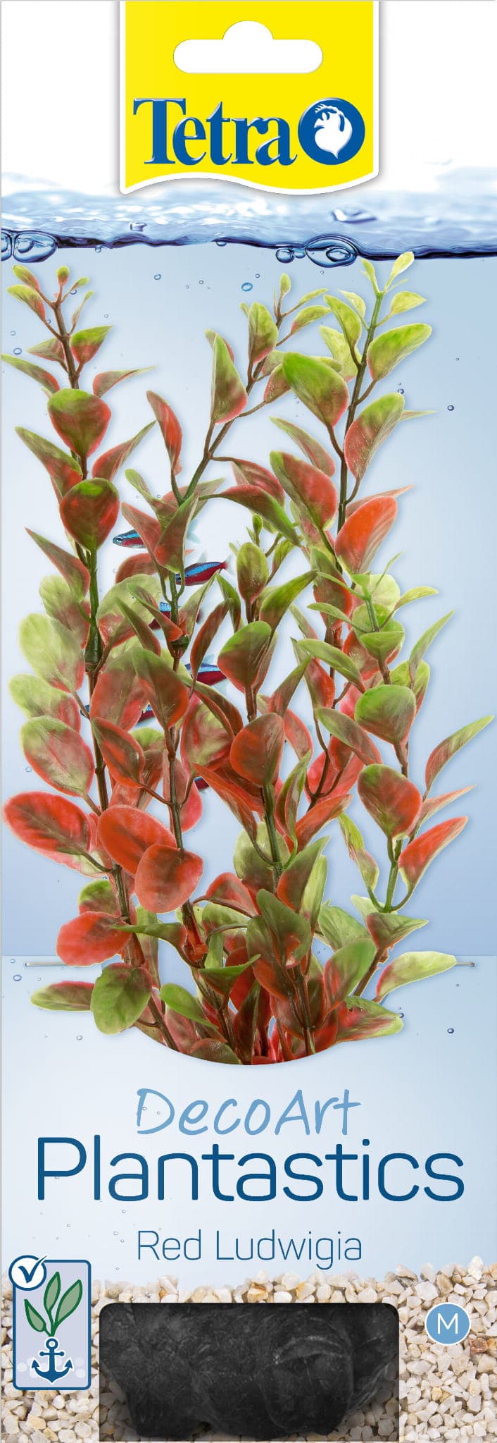TETRA DecoArt Plant M Red Ludwigia, künstliche Aquarienpflanze 23 cm