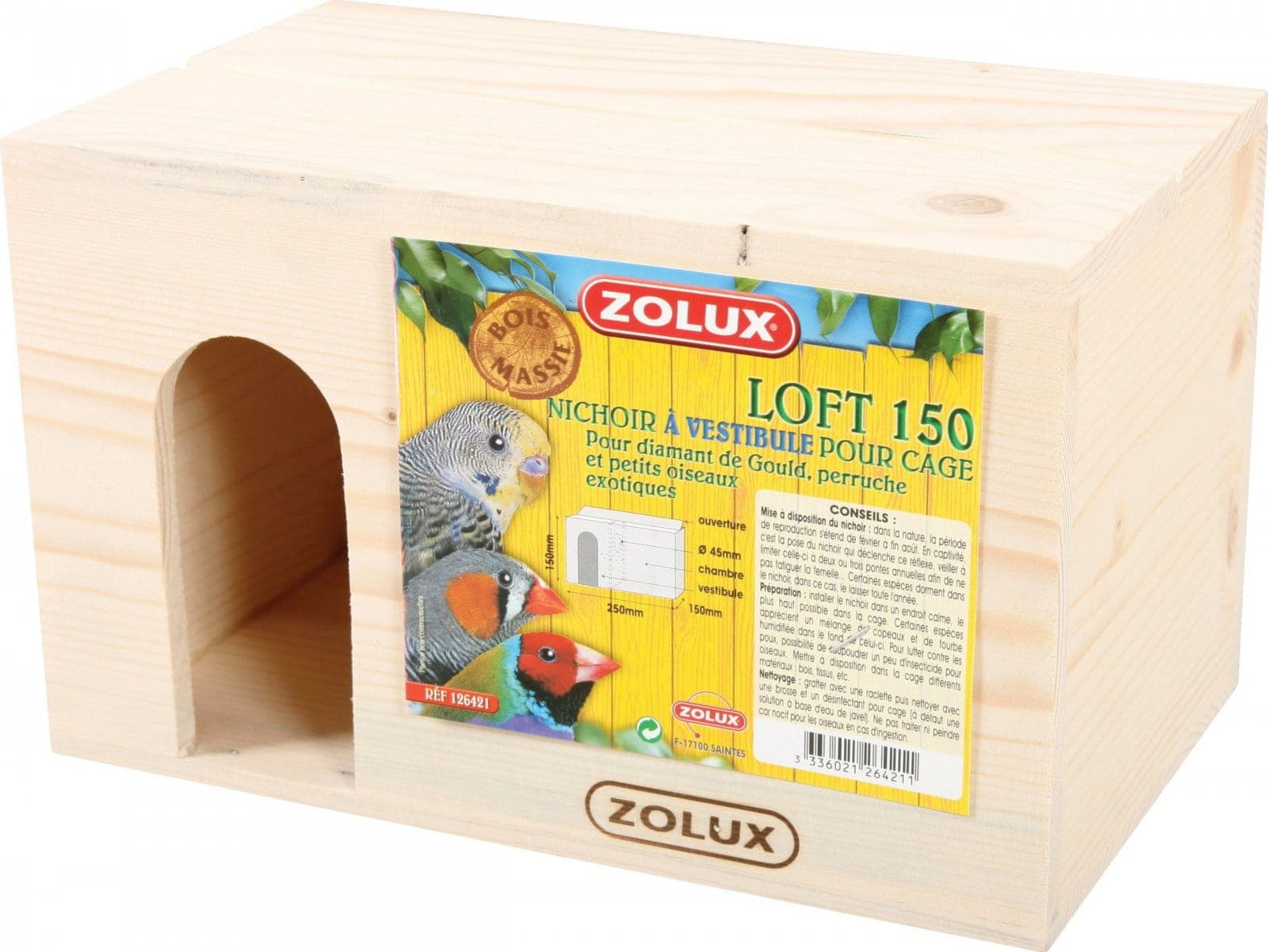 ZOLUX Vogelhaus mit Vorraum Loft 150