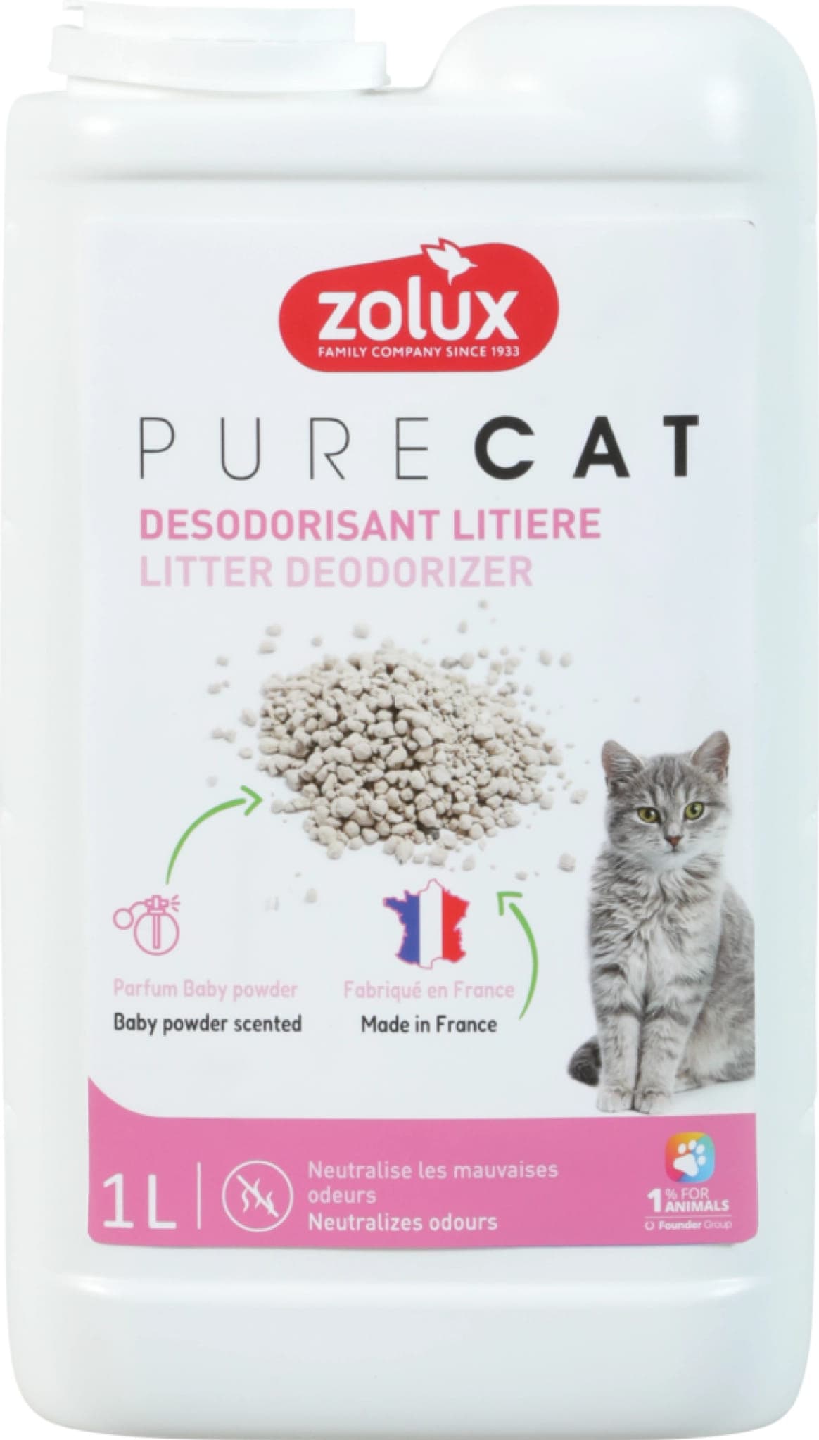 ZOLUX Katzenstreu-Deodorant mit Talkduft 1L