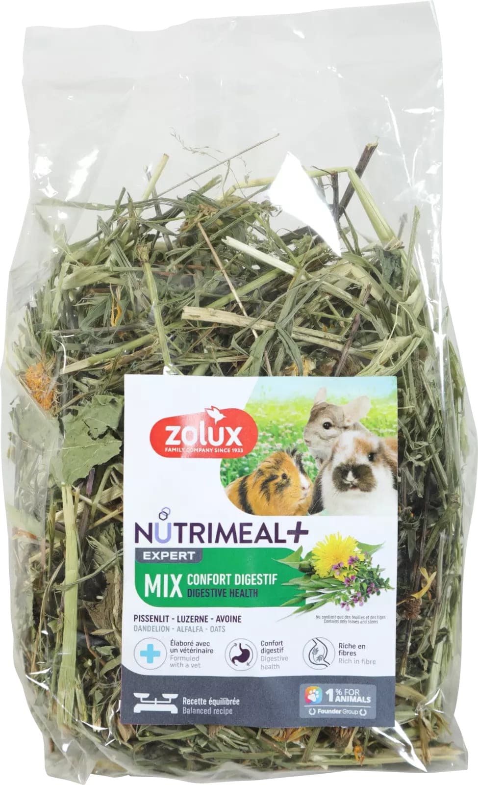 ZOLUX Mischung für die Verdauung Kaninchen/Meerschweinchen/Chinchilla NUTRIMEAL MIX 100g