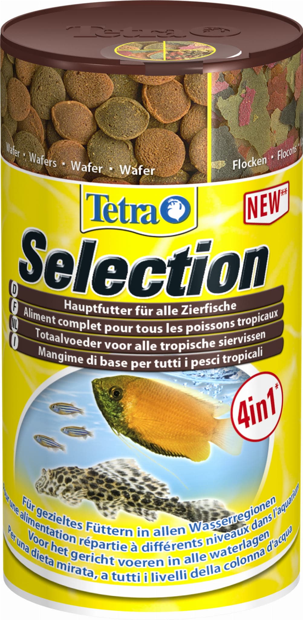 TETRA Selection 100 ml, 4 Grundfuttersorten für Aquarienfische