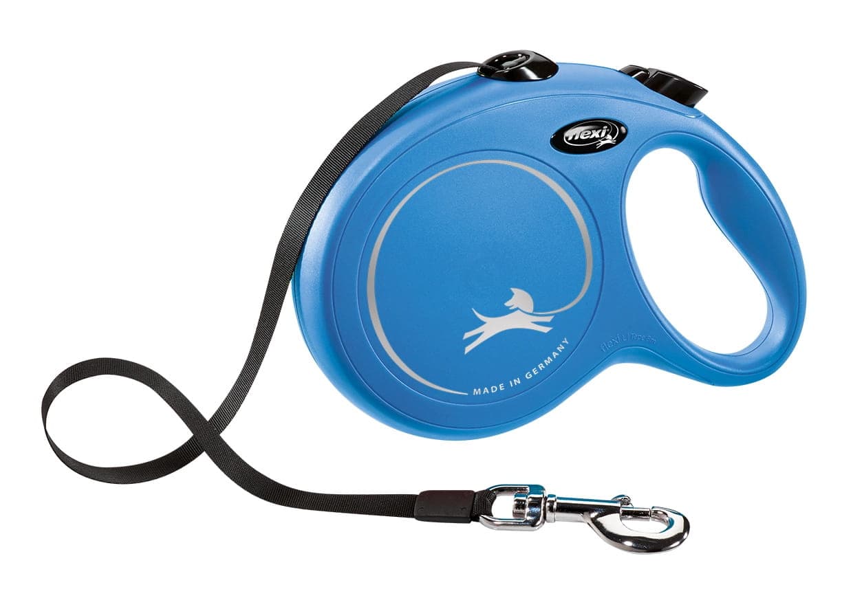 FLEXI Automatikleine für Hunde New Classic L, Gurt, 8 m, blau