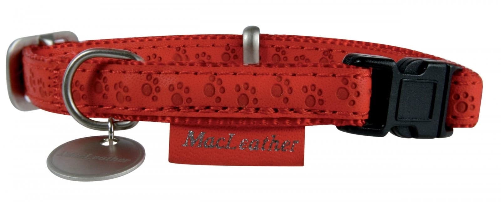 ZOLUX Verstellbares Hundehalsband Mac Leather S 15 mm - rot