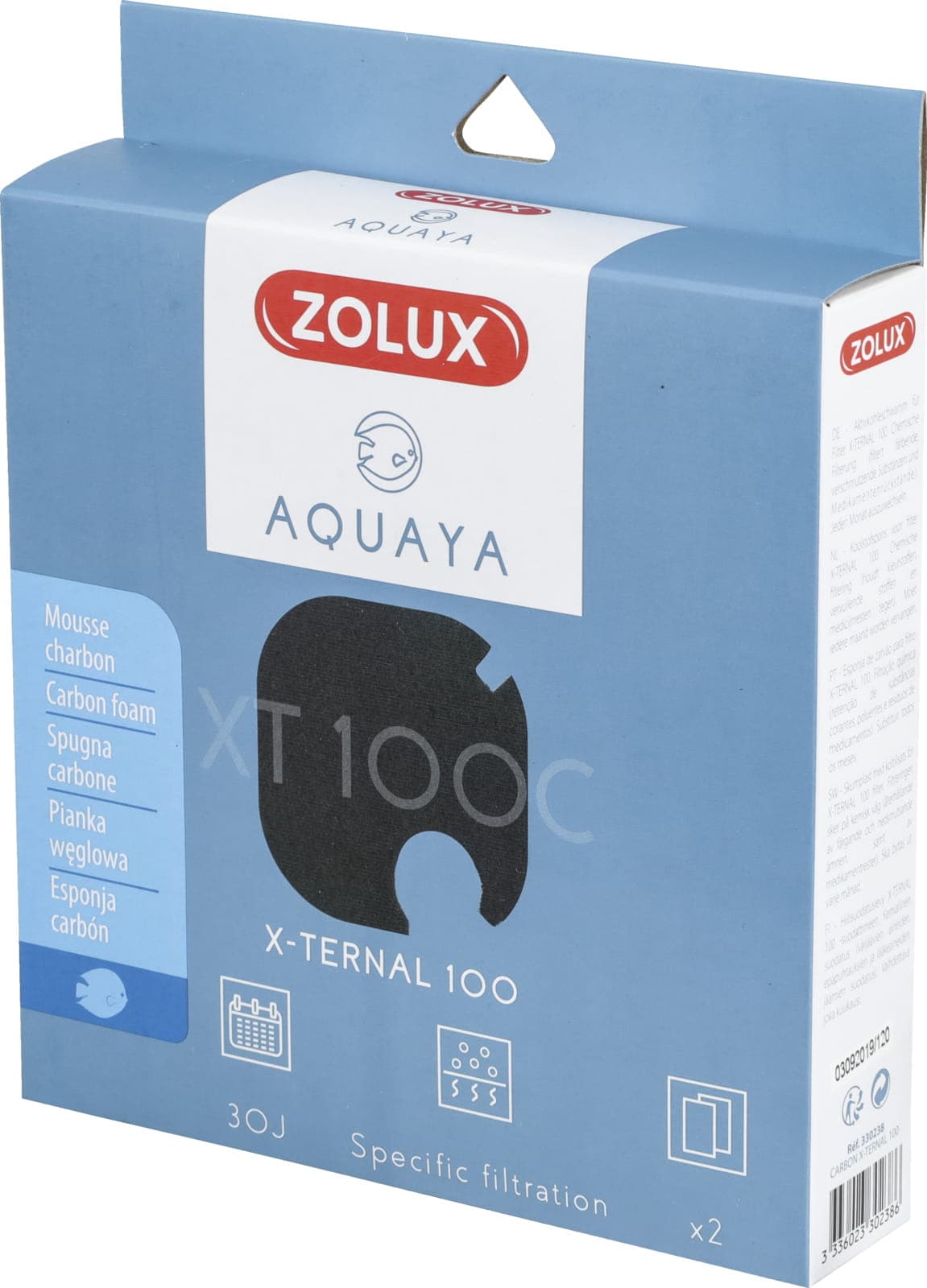 Zolux Kohleeinsatz für Filter Carbon AQUAYA XTERNAL 100